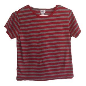 Calvin Klein Jeans - M - Short Sleeve - Red & White Striped